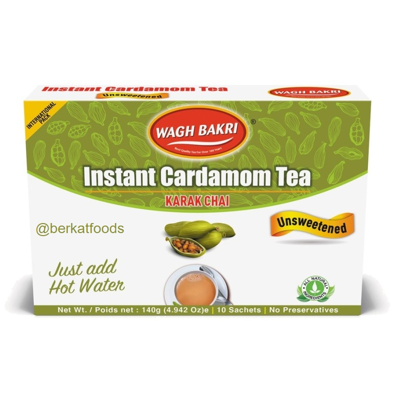 Jual Wagh Bakri Instant Cardamom Tea Unsweetened / Teh Chai India Kapulaga / Tanpa Pemanis