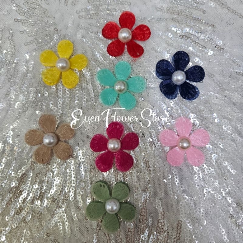 Jual bunga organdi aplikasi kecil bunga aurora monte | Shopee Indonesia