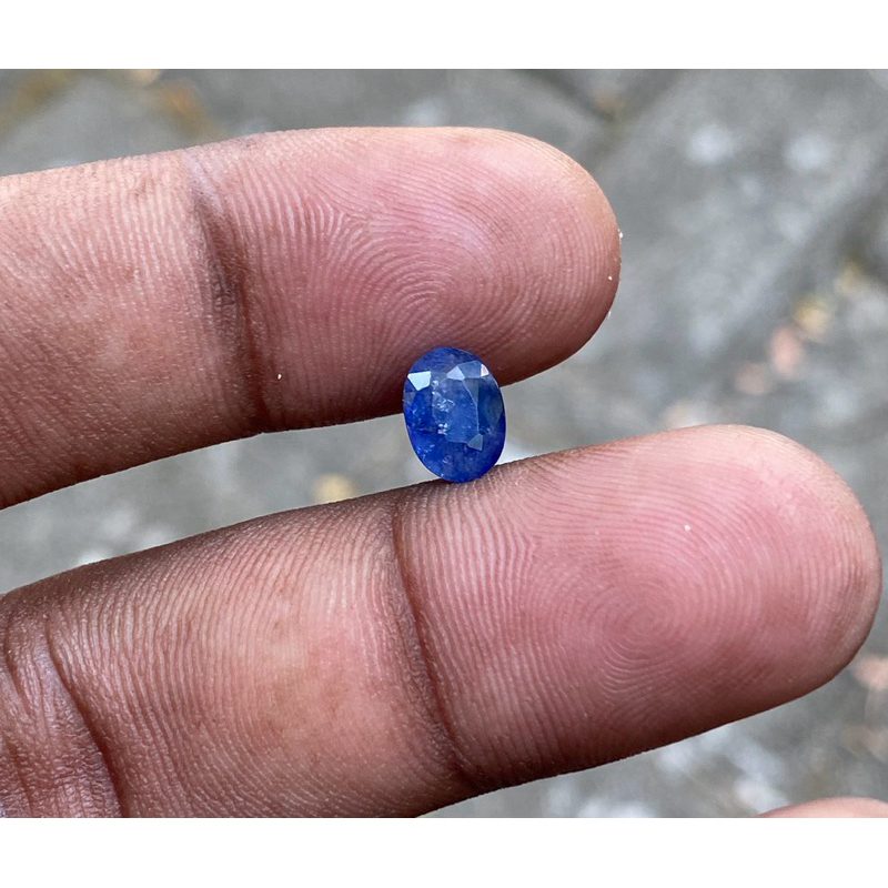 Jual Natural Blue Sapphire Ceylon Srilanka Batu Blue Safir Selon Srilangka Dim 8x6x4 Shopee 8144