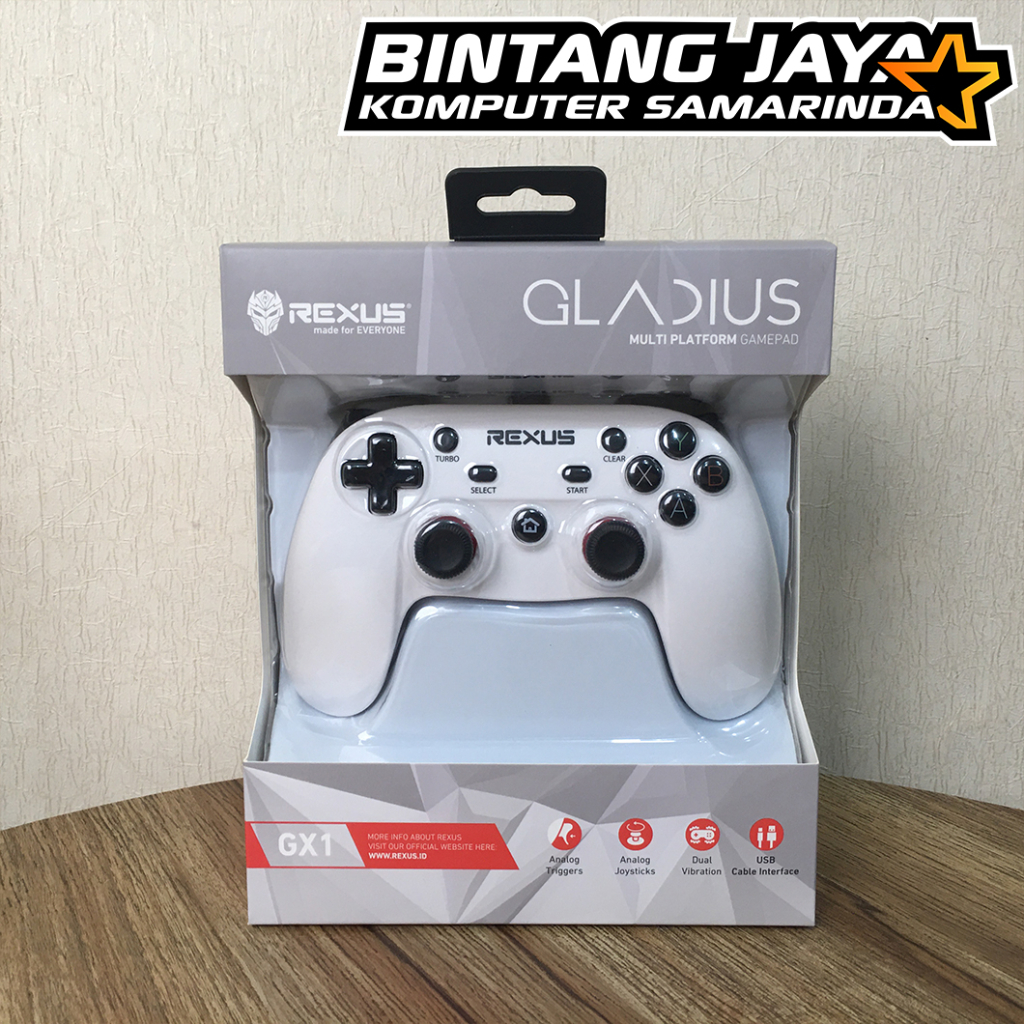 Jual Gamepad Multi Platform Rexus GX1 Gladius Android PC PS3 White