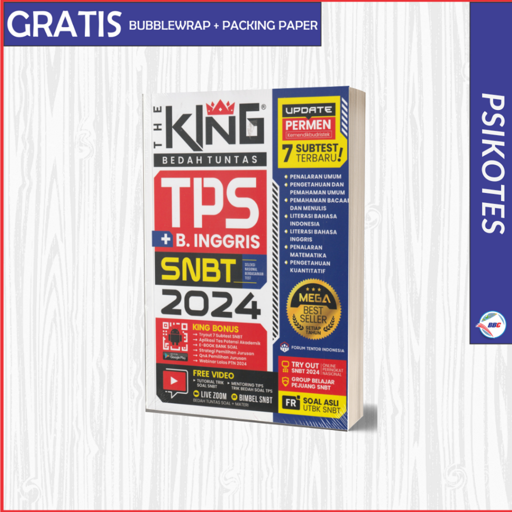 Jual BUKU THE KING TPS SNBT + B. INGGRIS 2024 | Shopee Indonesia