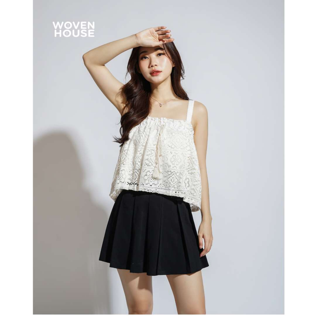 Jual WovenHouse Viona TankTop Brukat Korean Style Atasan Tanktop
