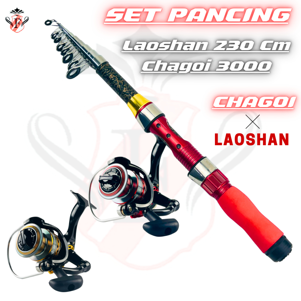 Jual Set Pancing Joran Antena Mini Laoshan Dan Reel Chagoi Fukushima Bonus Kail