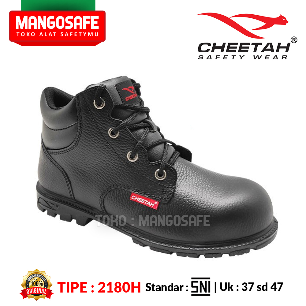 Jual Sepatu Safety Proyek Semi Boot Hitam Bertali Tapak Tahan Kimia ...