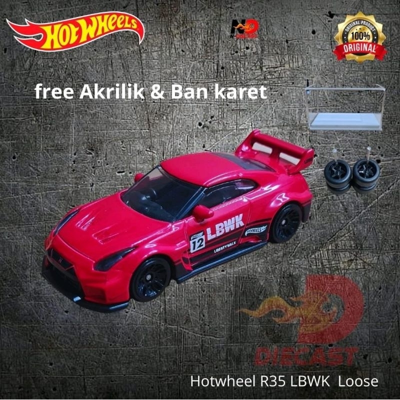 Jual hot wheels silhouette works LBWK Nissan R35 loose free ban karet ...