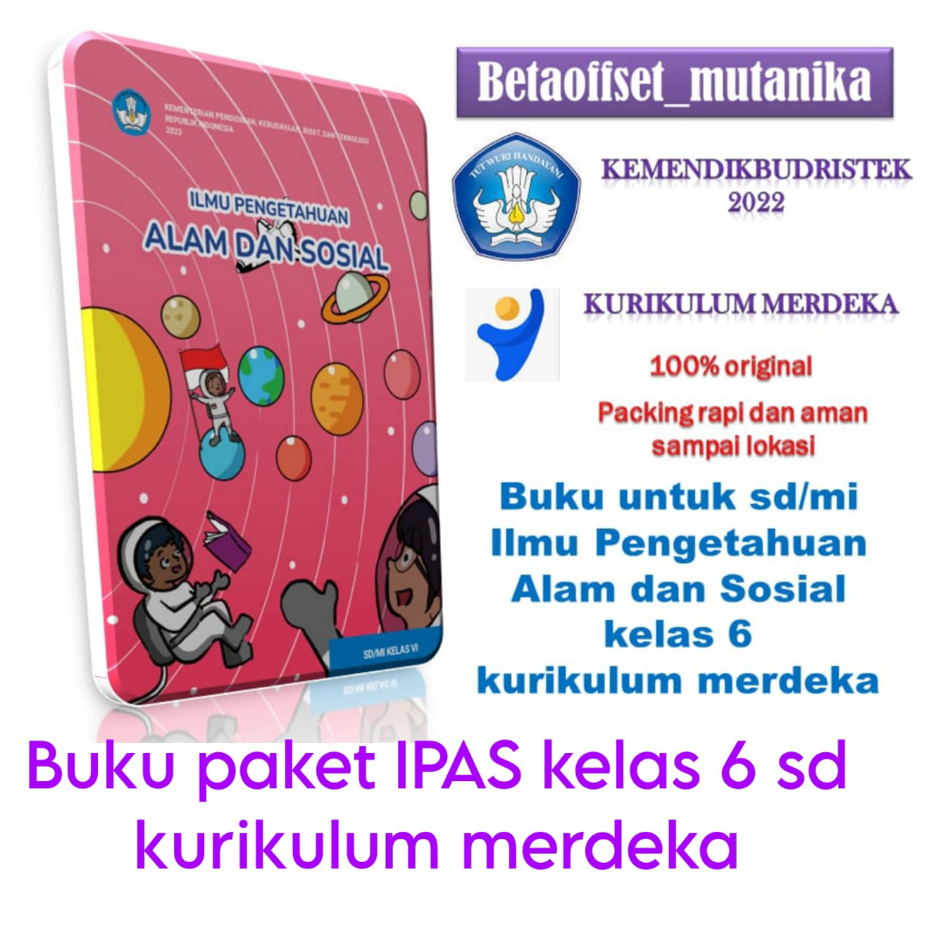 Jual Buku paket IPAS kelas 6 sd ilmu pengetahuan alam dan sosial ...