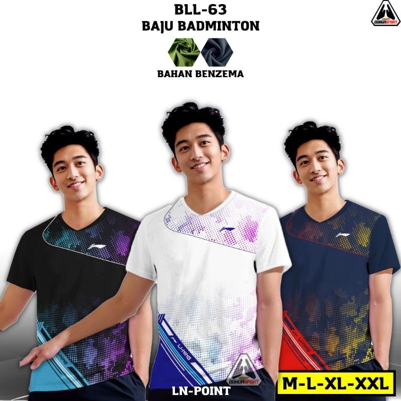 Jual BLL LN POINT BAJU BADMINTON DEWASA LENGAN KAOS BULUTANGKIS JERSEY BADMINTON BAJU 
