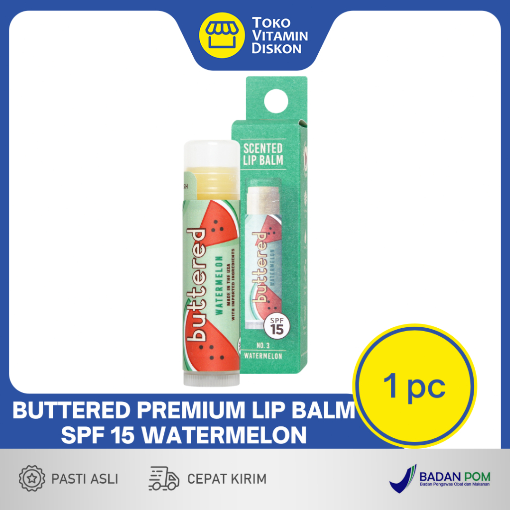 Jual BUTTERED PREMIUM LIP BALM SPF 15 | Shopee Indonesia