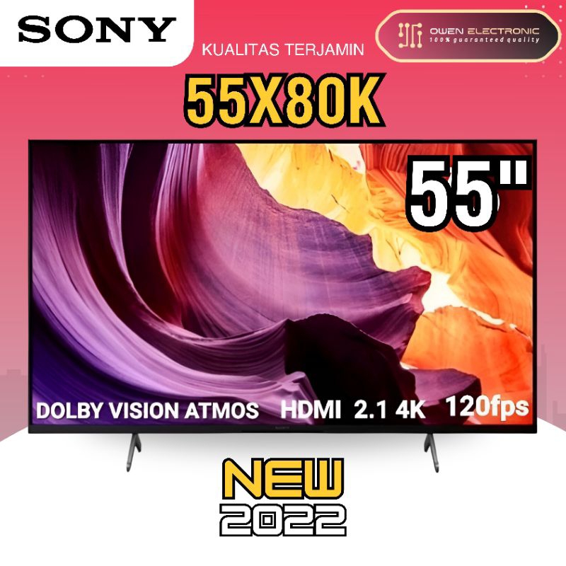 Jual SONY 55X80K 4K UHD HDR Smart Google TV 55 Inch KD55X80K Shopee