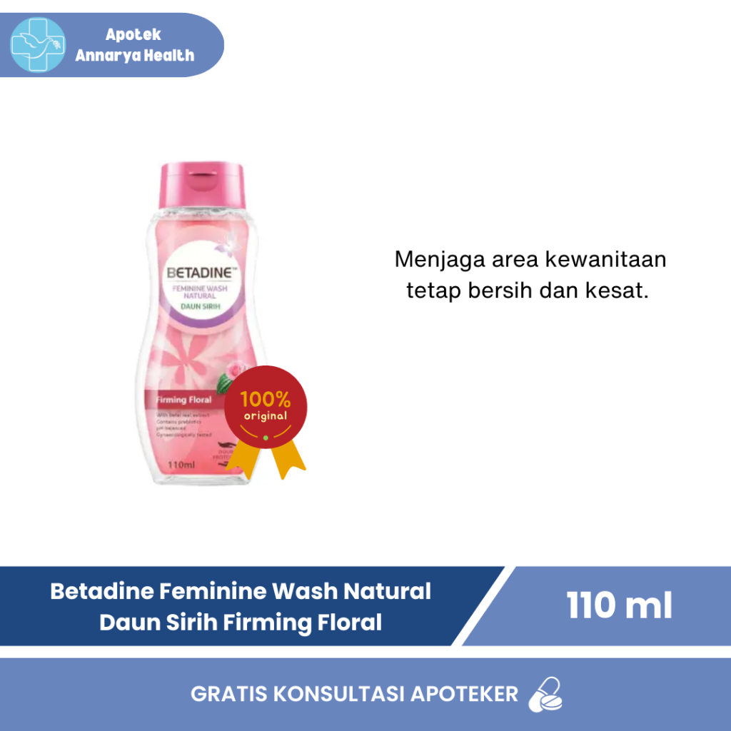 Jual Betadine Feminine Wash Natural Daun Sirih Firming Floral 110 ml Shopee Indonesia