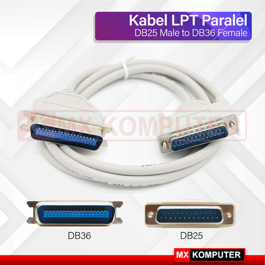 Jual Kabel Printer Lpt Parallel Dotmetrik Pin Db Male To Db Female Shopee Indonesia