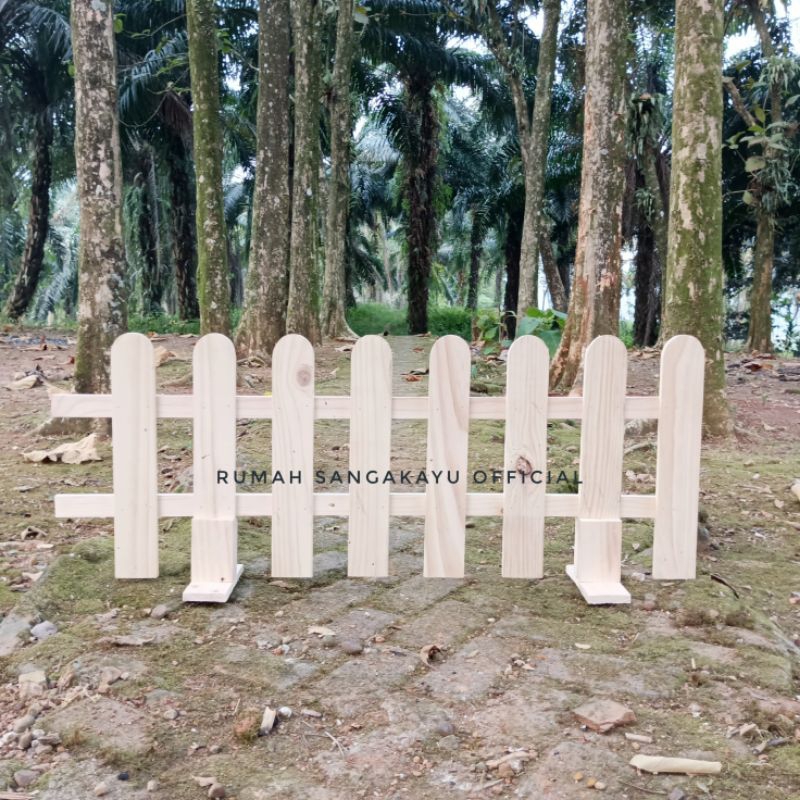Jual Pagar Kayu Taman Aesthetic 70x100cm Pagar Rumah Kayu Shopee