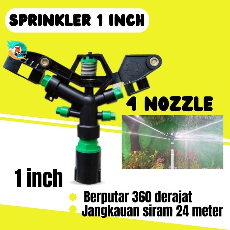 SPRINKLER 4 NOZZLE 1 ARAH MEMUTAR 360 DRAJAT ALAT PENYIRAMAN TANAMAN