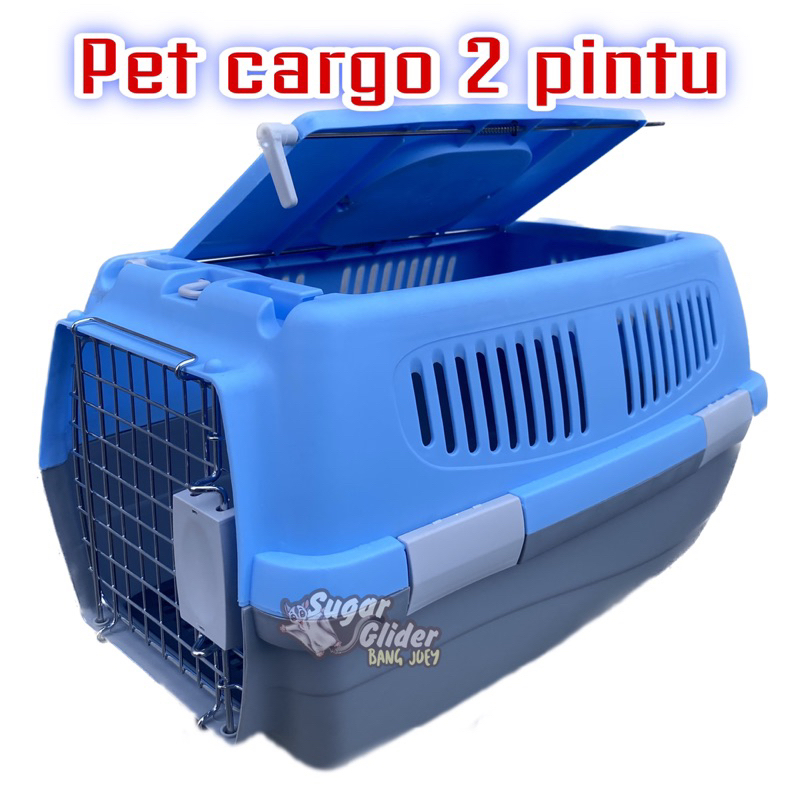 Jual PET CARGO KANDANG KARGO KUCING ANJING 50x35x35 PET CARRIER 2 PINTU