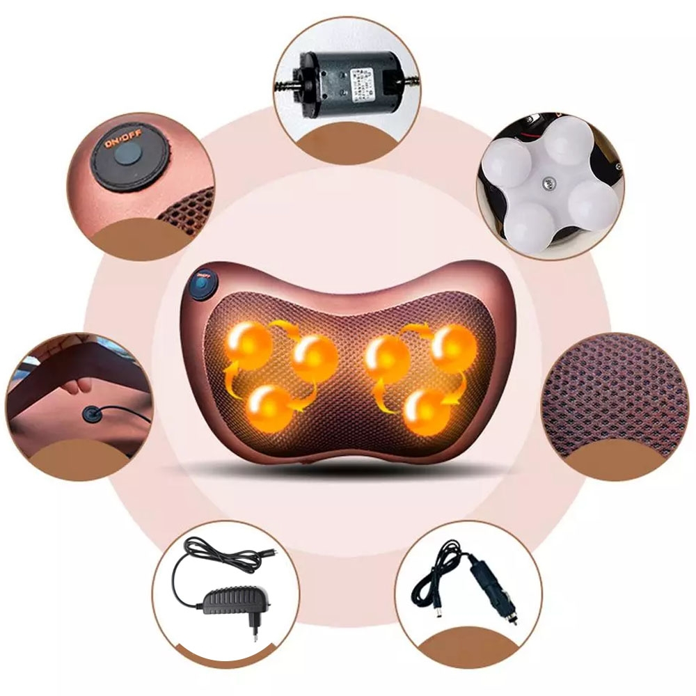 Jual Bantal Pijat 8028 Elektrik Car and Home Masage Pillow / Bantal ...