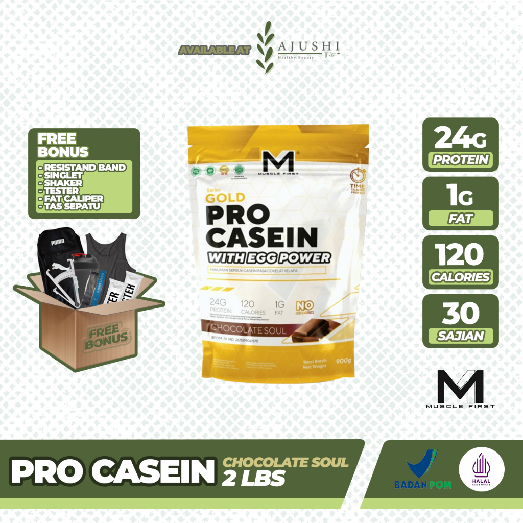 Jual M1 Muscle First Pro Casein 2 Lbs Whey Protein Casein Lambat Serap Shopee Indonesia 2125