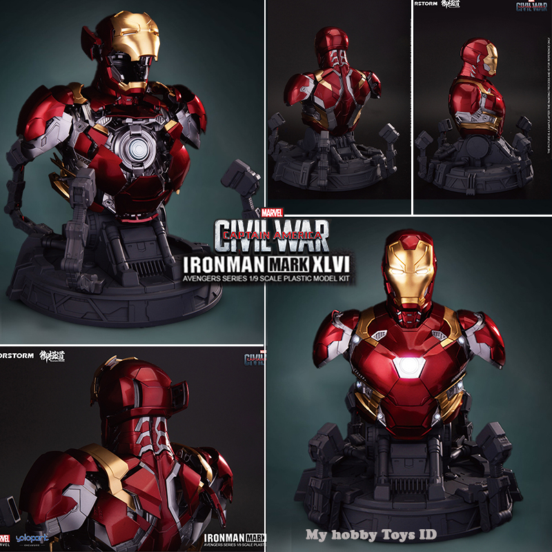 Jual Action Figure Iron Man Mark 46 Statue Model KIT Ironman Besar