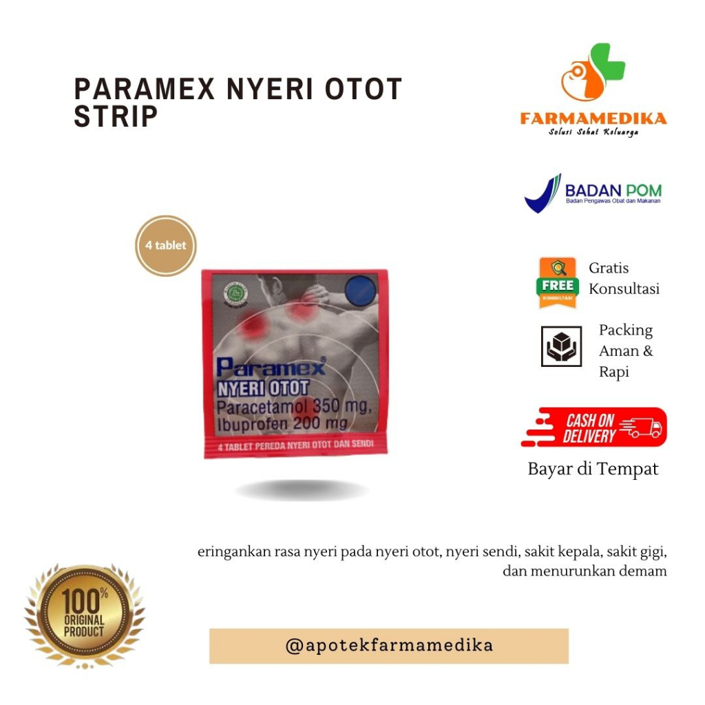 Jual Paramex Nyeri Otot Strip 4 Tablet Shopee Indonesia