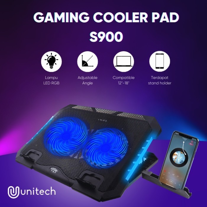 Jual Notebook Coller Fan RGB - Laptop Cooling Pad Gaming X3,X5,X6B,S900 ...