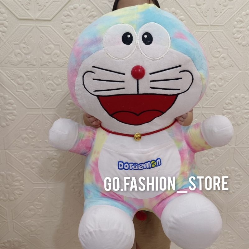 Jual Boneka Doraemon Rainbow Giant Jumbo Dan Doraemon Kostum Baju Topi Keren Ukuran Besar 