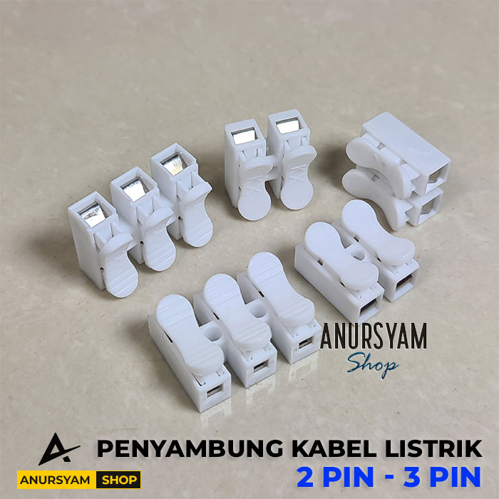 Jual Penyambung Kabel Listrik 2pin 3 Pin / Sambung Kabel Cepat ...