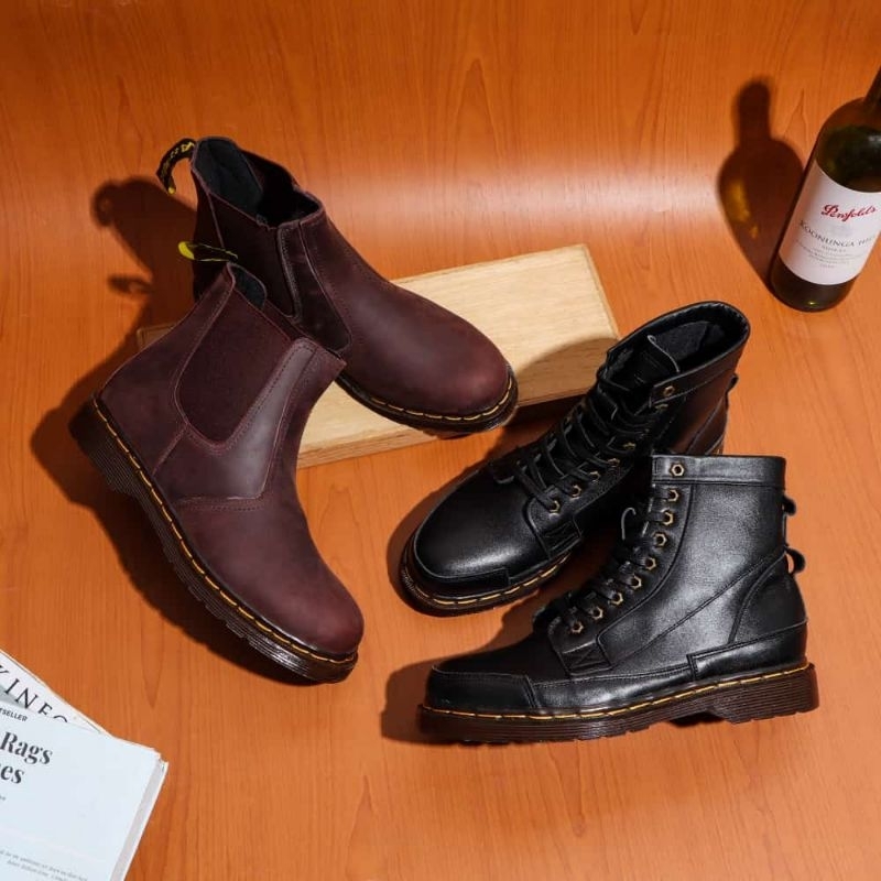 Jual sepatu Chelsea boots sepatu boot Chelsea kulit sapi asli | Shopee ...