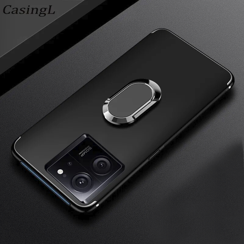 Supporto Auto Magnetico Custodia Xiaomi 13T/13T Pro Ptny - Cover Con Laccio E Anello Magnetico | Glitter Placcatura Oro Cover Con Laccio Collo