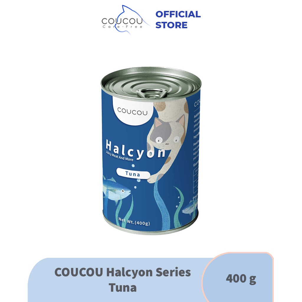 Jual COUCOU Wet Food Kucing Halcyon Series Tuna 400g Canned Cat Food
