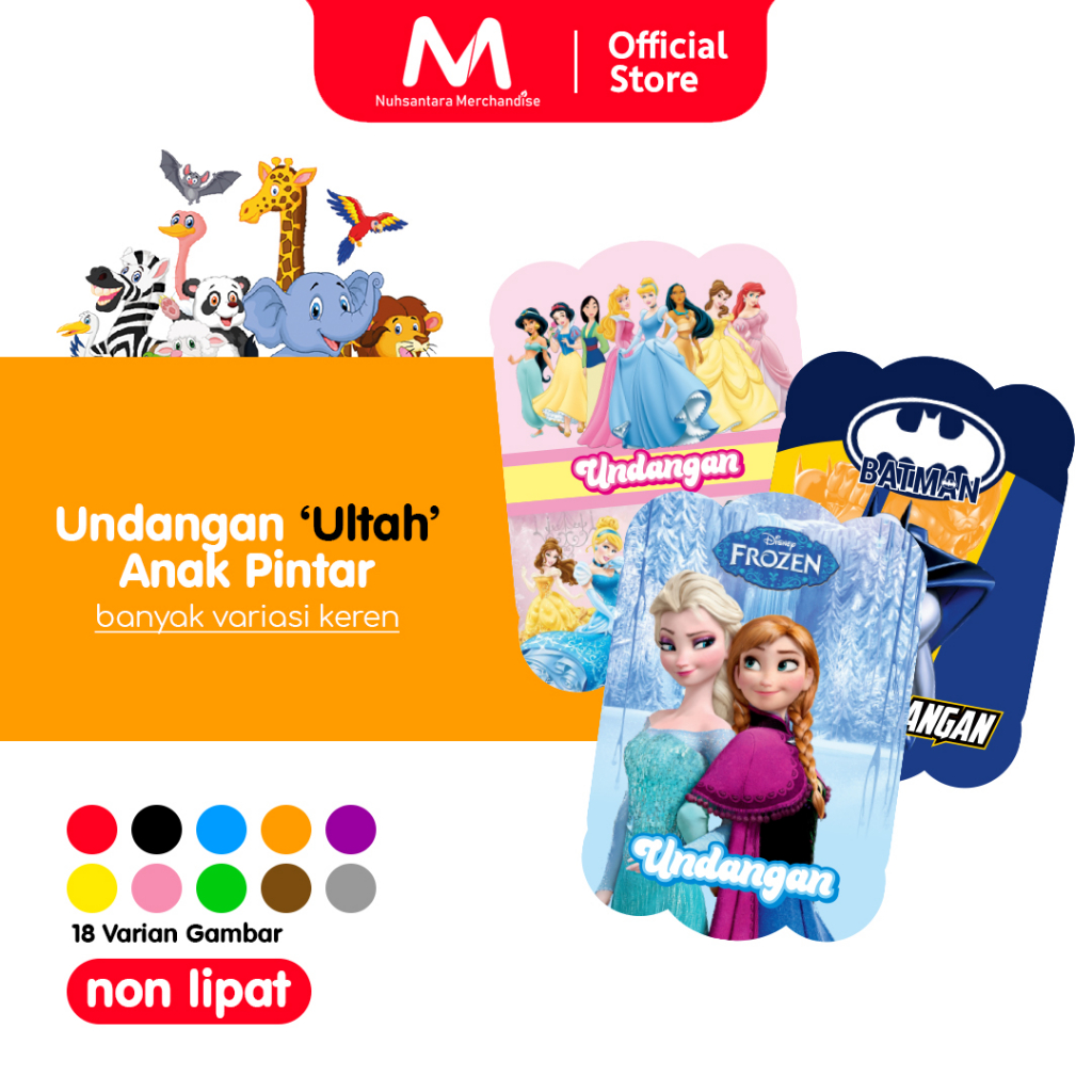 Jual ( ISI 5PCS ) KARTU UNDANGAN ULANG TAHUN ANAK / KARTU UCAPAN