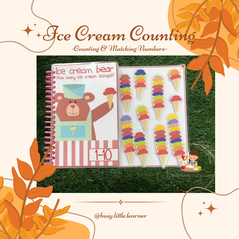 Jual Ice Cream Counting Busy Book - Bear Edition / busy book / buku ...