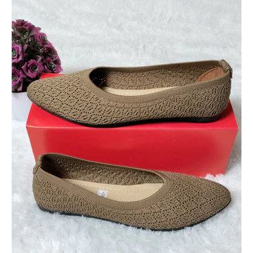 Flatshoes Rajut Wanita Sepatu Ballet Rajut