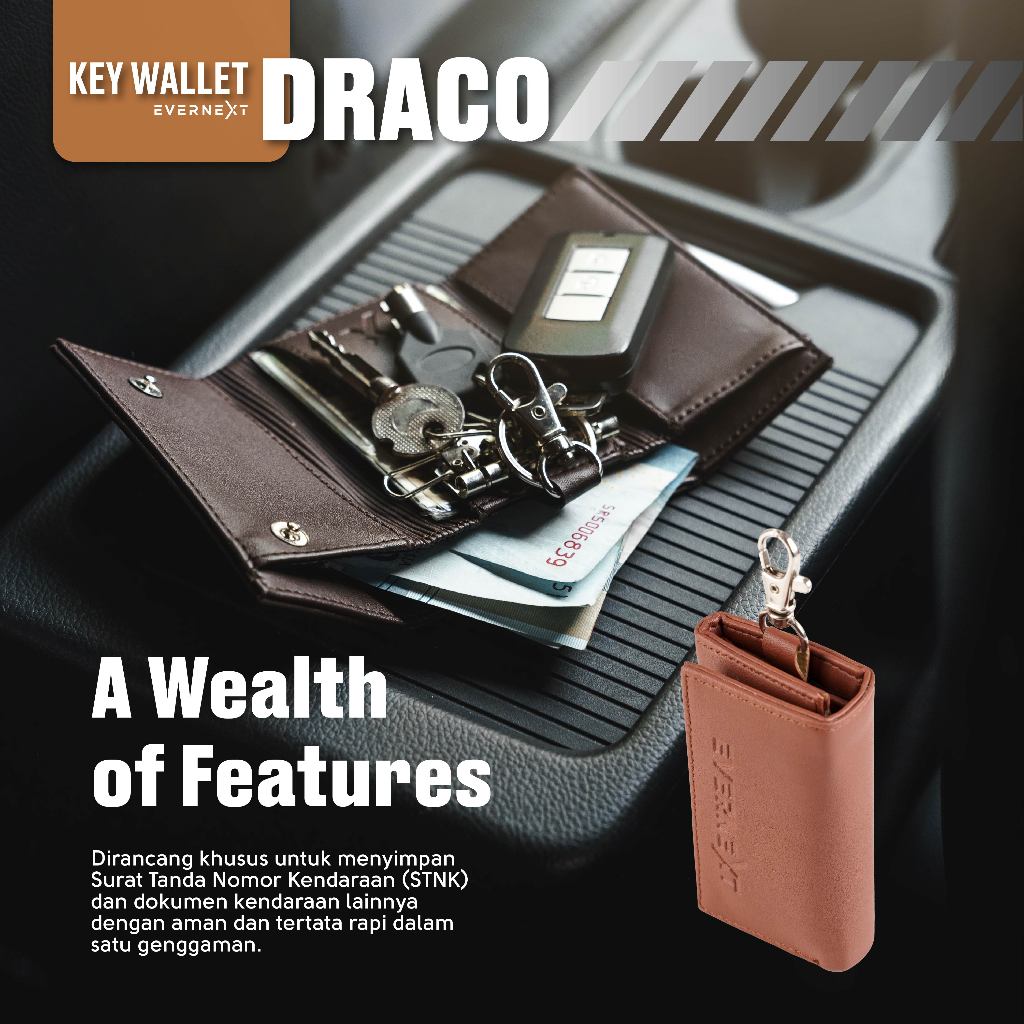 Jual Evernext - Dompet Kunci Kendaraan Key Wallet Draco Gantungan Kunci ...