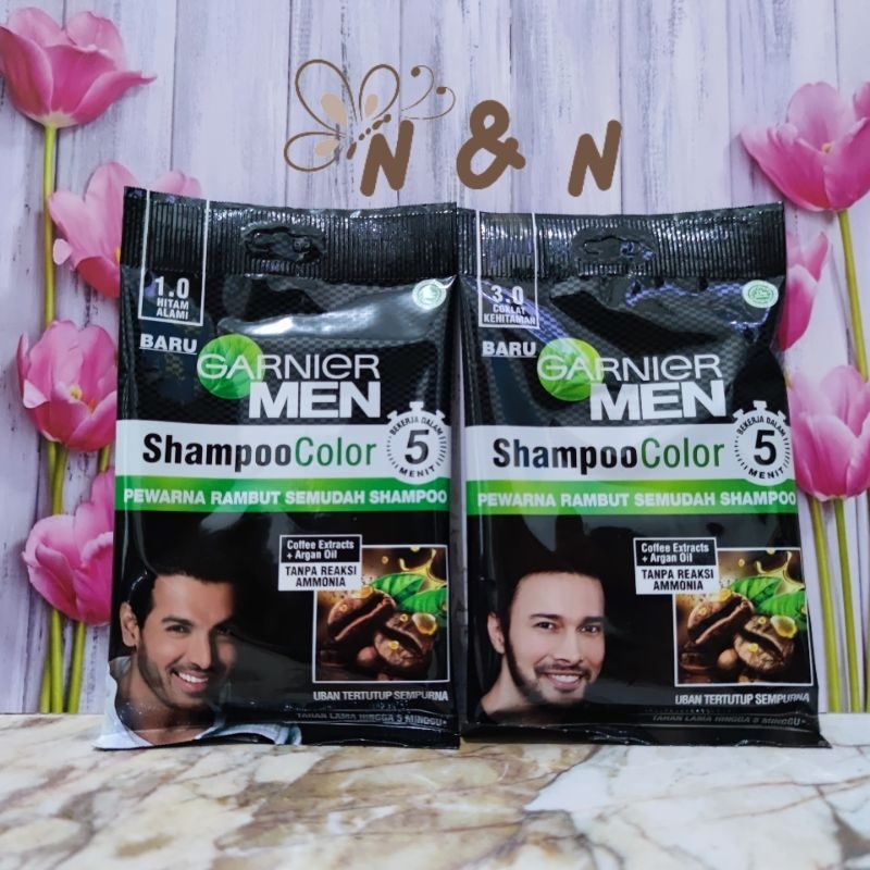 Jual Garnier Men Shampoo Color / Garnier Pewarna Rambut Sachet Hitam