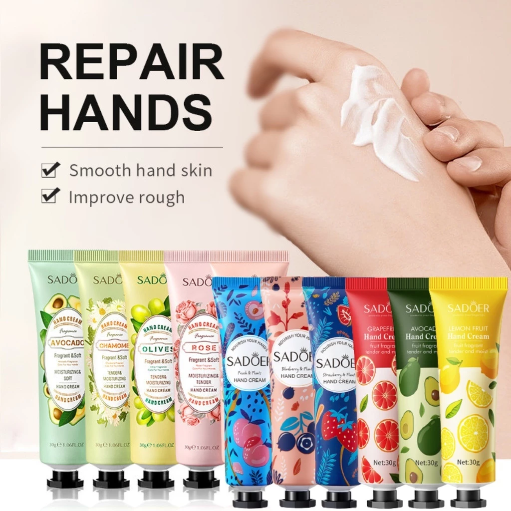 ( ISI 5PCS RANDOM ) Sadoer Hand Cream Pelembab & Pemutih Tangan Kering | AutoStock