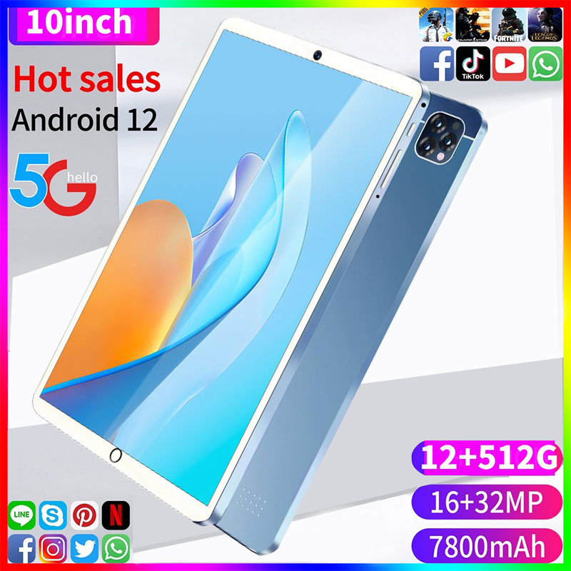 Jual Tablet Android 2023 Tab 10.8 inci pro11 layar komputer 5G Tablet ...