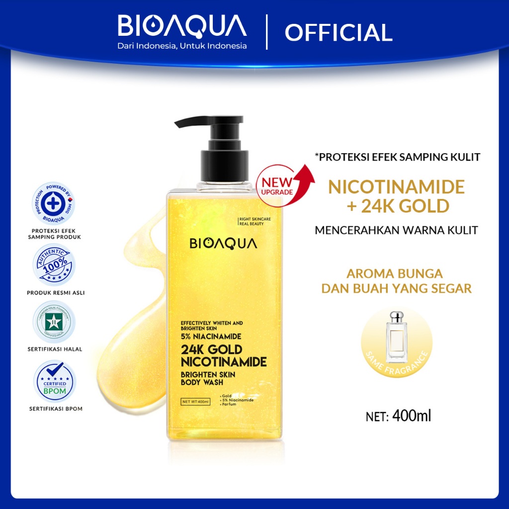 Jual BIOAQUA Whitening Body Wash Sabun Mandi Cair 400ml Sabun Mandi
