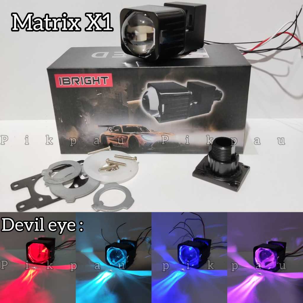 Jual Lampu LED Biled Projector Matrix X1 IBRIGHT 1,5 Inch Original