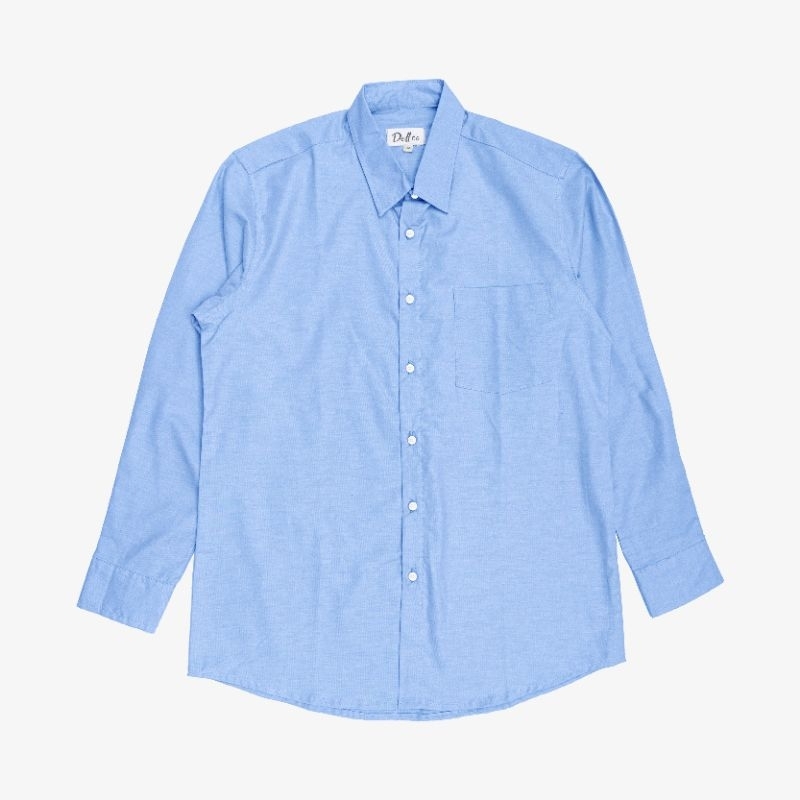 Jual Dellco Kemeja Basic Oxford sky Blue- Lengan Panjang | Shopee Indonesia