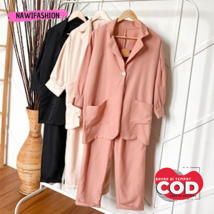 Jual BAJU PAKAIAN SETELAN WANITA KEKINIAN CAVAREZ SET | Shopee Indonesia