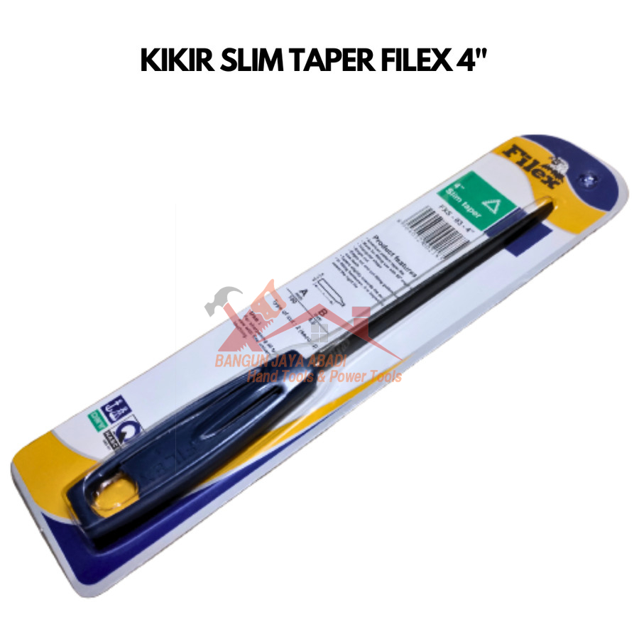 Jual Kikir Segitiga Slim Taper Files Filex 4 Inch Kikir Gergaji Gagang ...