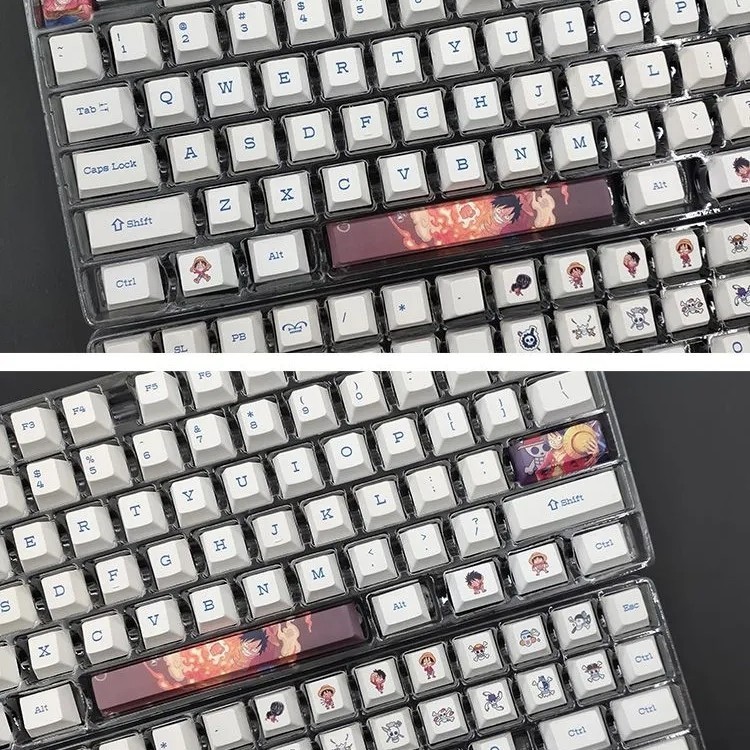 Jual ONE PIECE Keycaps Luffy theme pbt Cherry Profile keycap set ...