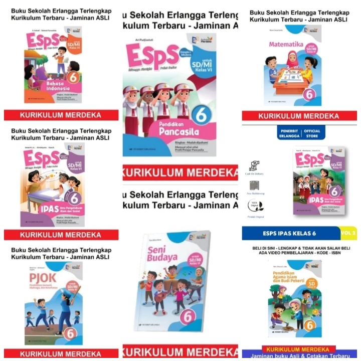 Jual ORI harga satuan buku teks ESPS kurikulum merdeka untuk SD/mi ...