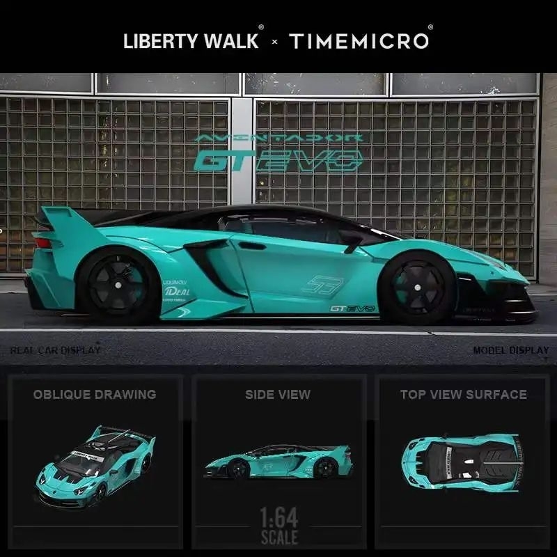 Jual MiniScale 1:64 TimeMicro LBWK Lamborghini Aventador LP700 Blue ...