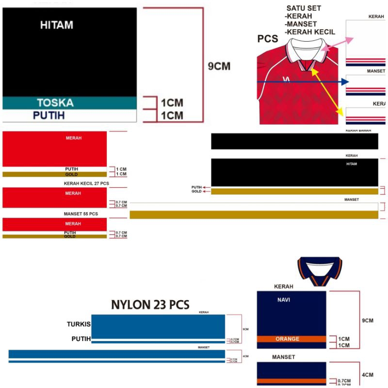 Jual POLOSHIRT RIB KERAH CUSTOM ANAK DAN DEWASA | Shopee Indonesia