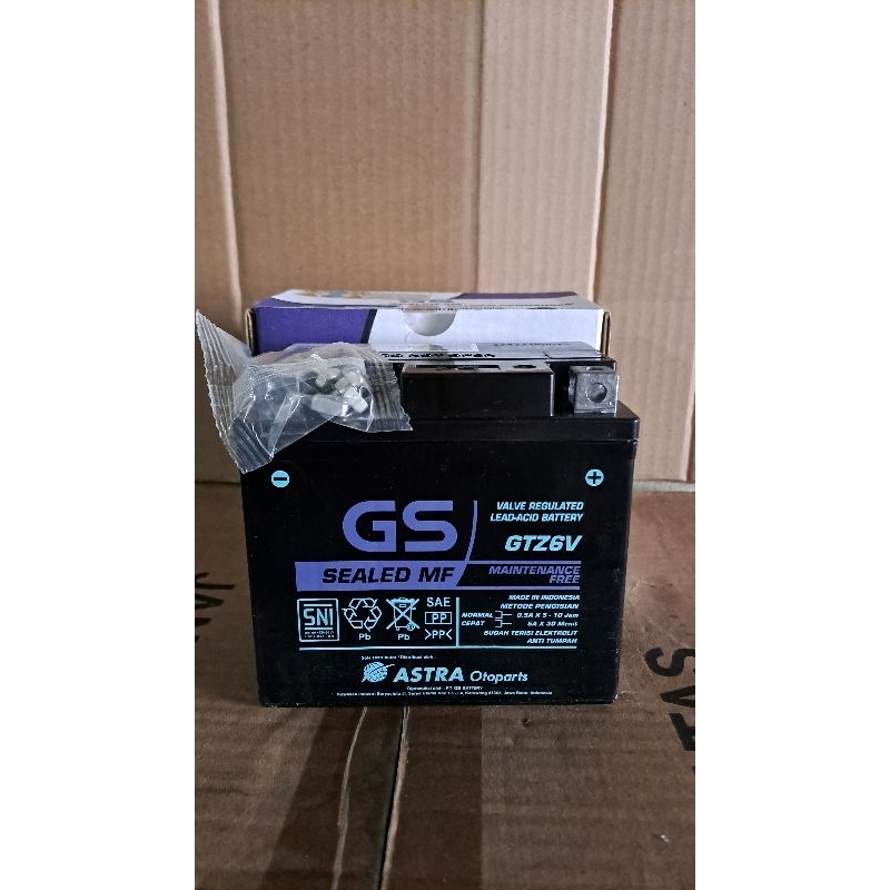 Jual Aki Gs Kering GTZ6V Lexi Aerox Fazio Vario 150 Ori | Shopee Indonesia