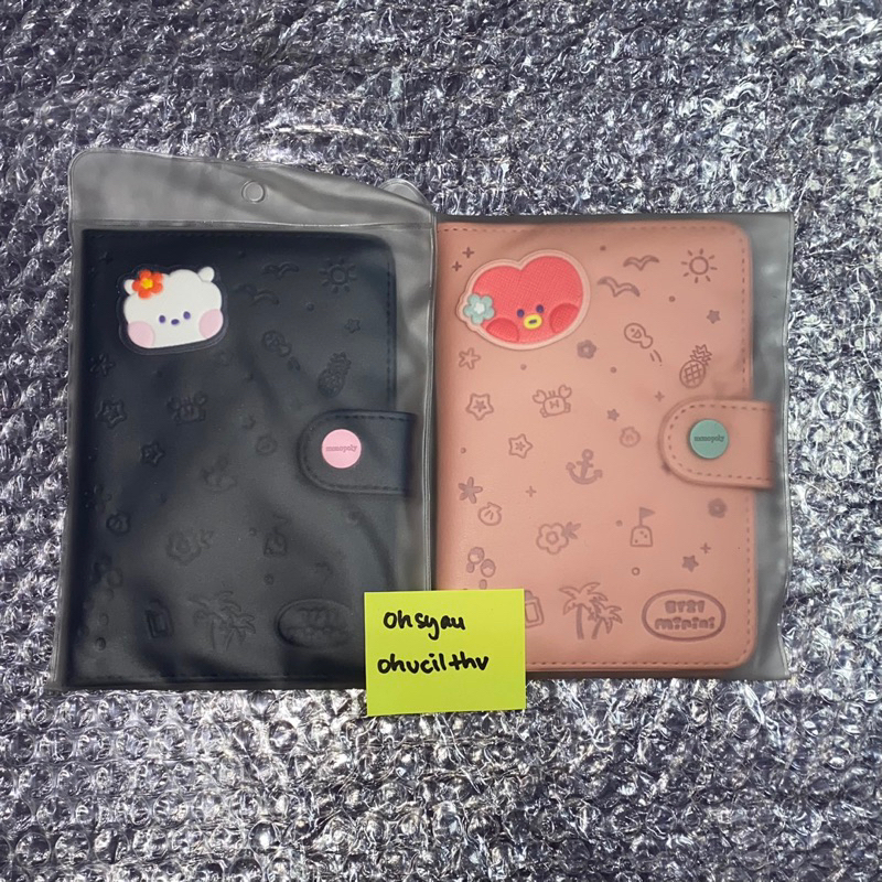 Jual BT21 minini leather patch passport cover vacance RJ Tata Shopee