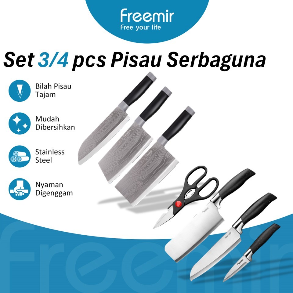 Jual Freemir Set Pisau Daging Pcs Set Pisau Dapur Tajam Anti