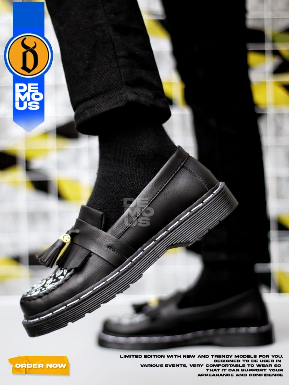 Jual DEMOUS RAIZO - Sepatu Formal Pantofel Loafers Docmart Pria Hitam ...