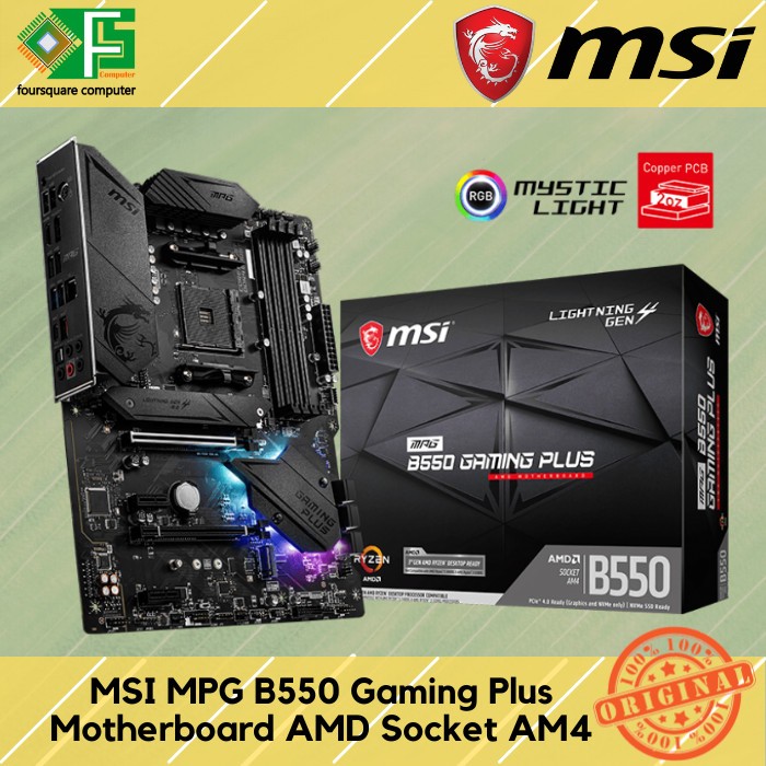 Jual Motherboard MSI MPG B550 GAMING PLUS Ryzen AM4 ATX / MSI MPG B550