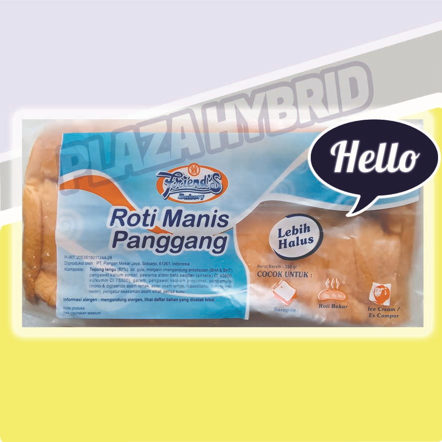 Jual Roti Tawar Manis Panggang Friend's Bakery @Hybrid Indonesia ...